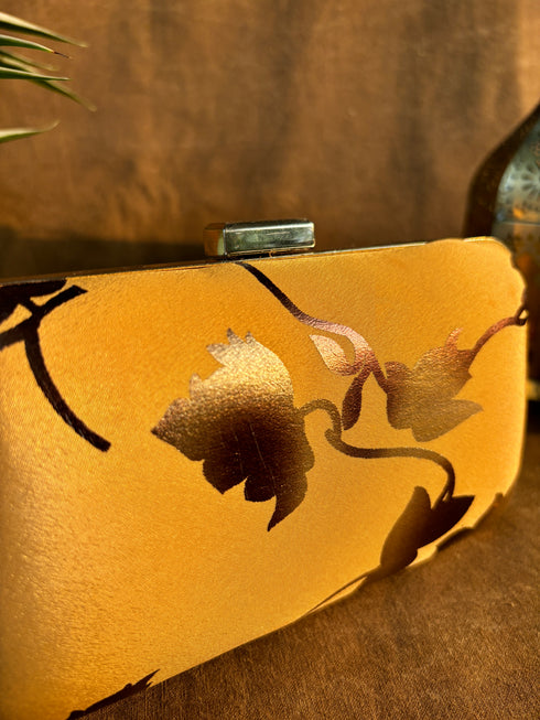 Golden Banarasi Party Purse with Sling